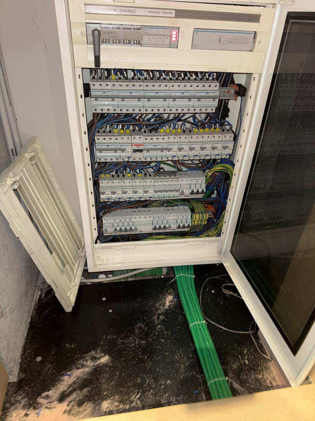 Quadro elettrico della cucina di un ristorante